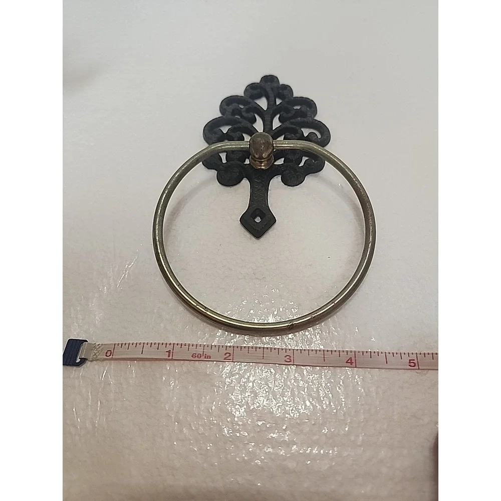 Art Nouveau Tree of Life Towel Ring Cast Iron